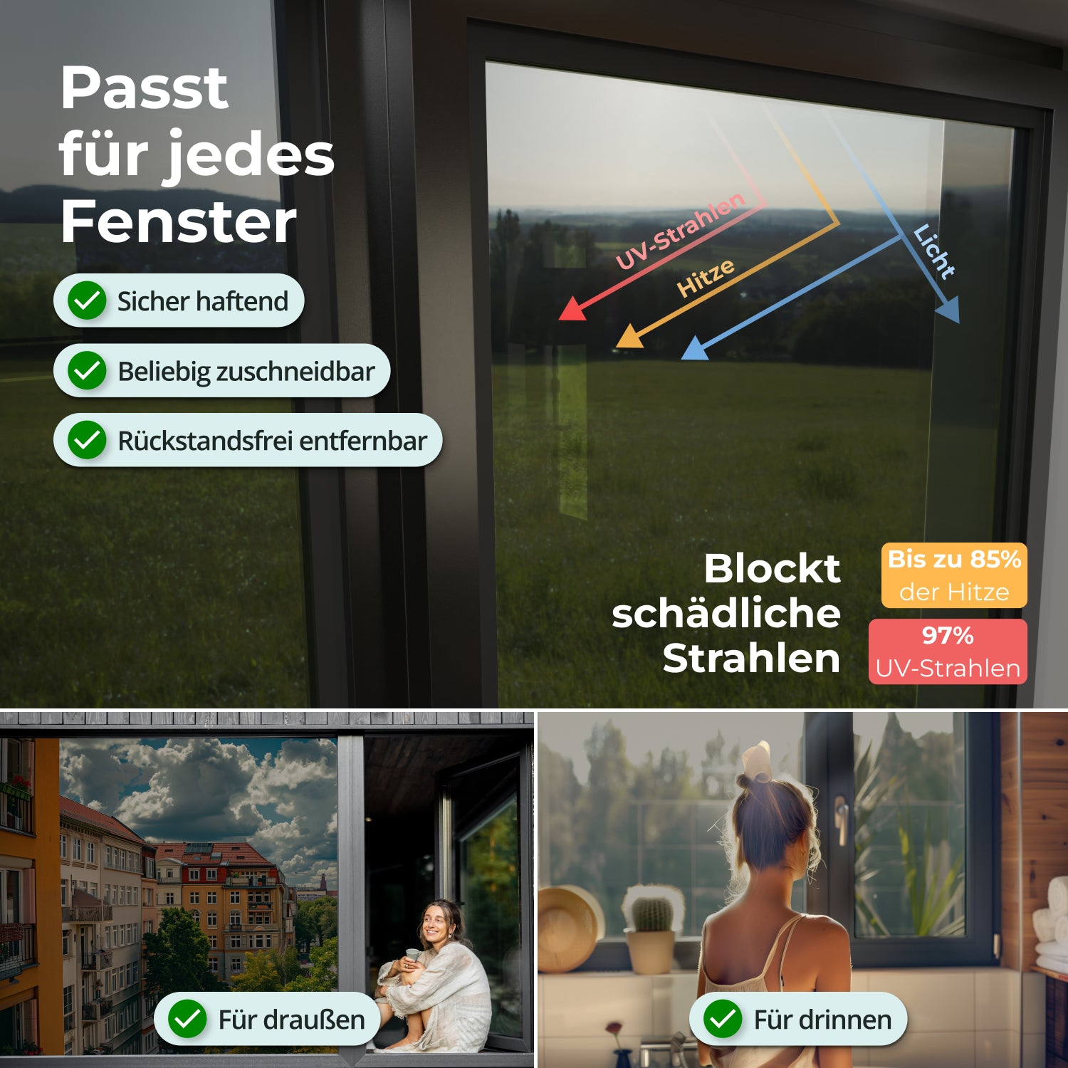 Sonnenschutzfolie Fenster