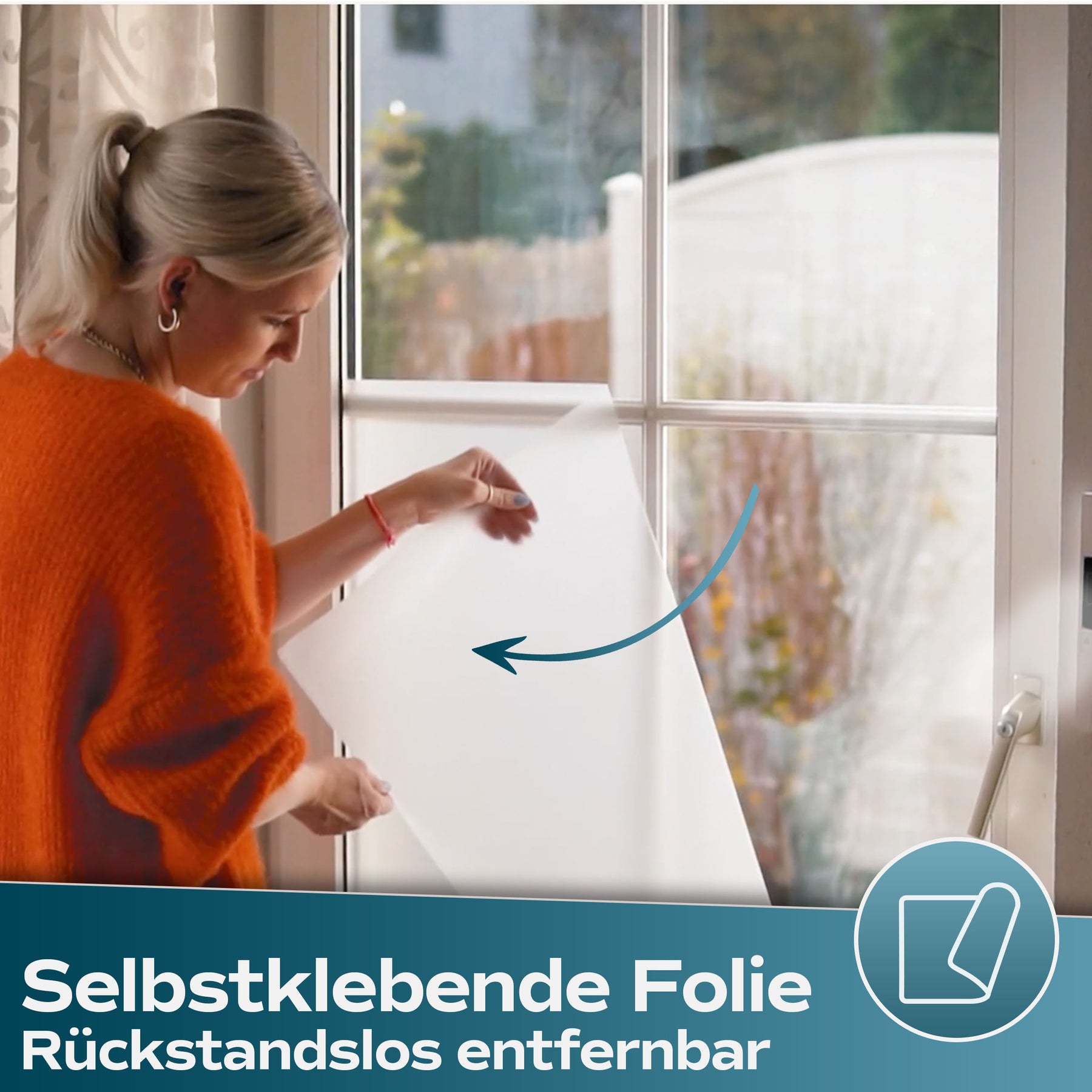 Sichtschutzfolie entfernen