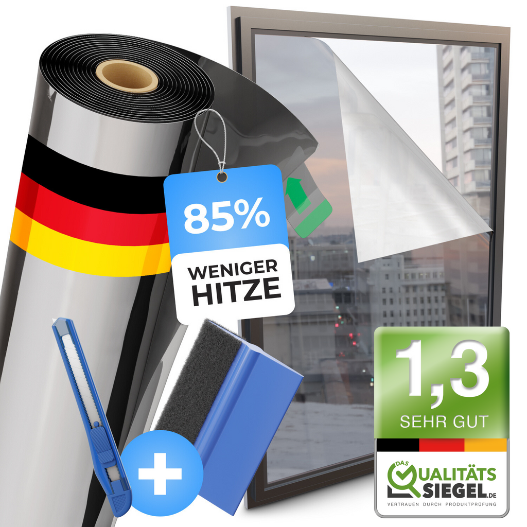 Spiegelfolie Komplettset: Hitzeschutz für ein kühles Zuhause